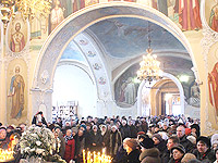 В праздник Крещения Господня архиепископ Антоний совершил Божественную литургию в Богоявленском соборе г. Орла. 19 января 2012 г.
